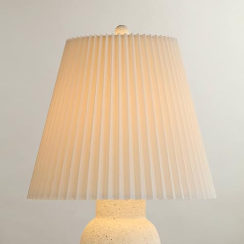 Pre-Assembled Edie Large Ivory Pleated Lamp Shade 10x17x14.75 (Spider)