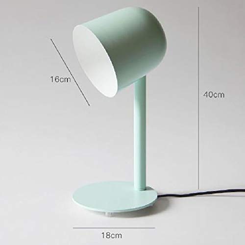 Tischlampe Wohnzimmer Schlafzimmer Studie Büro Moderne Metall Tischlampe Weiß Schwarz Tischlampe Eisen Nachts Leselampe (Color : Pink)