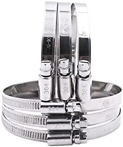 BREAKA 5pcs Hose Clamp 304 Stainless Steel German Style Water Pipe Duct Clamp Tube Fitting Fastener Tool 9mm Wide (Size : 100-120mm)