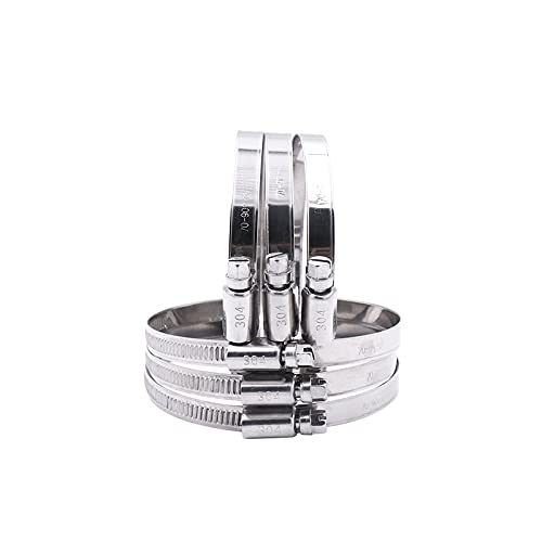 5 Pezzi Fascetta stringitubo in Acciaio Inox 304 Stile Tedesco Tubo Acqua Condotto Morsetto Tubo Raccordo Strumento di Fissaggio 9 mm di Larghezza(160-180mm)