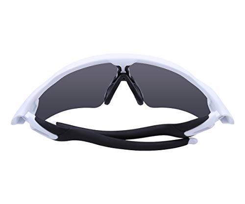 Image of SAUCER Replacement Nose Pieces Pads & Earsocks Temple Sleeve Rubber Kit for Oakley Radar EV Path OO9208 | Radar EV Pitch OO9211 | Radar EV Advancer OO9442 Sunglass - Black + Black