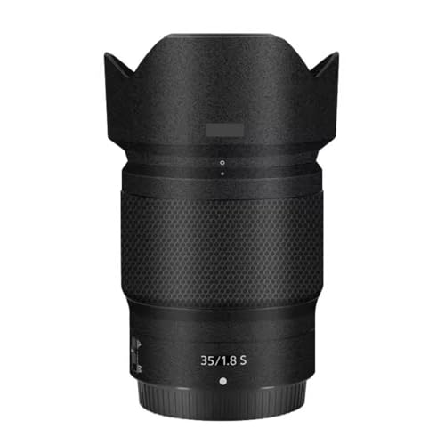 Autocollant Nikon Z 35mm F1.8S en vinyle noir givré haute précision
