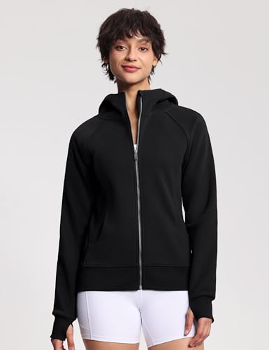 THE GYM PEOPLE Women's Zip Up Hoodies Fleece Workout Jackets Sweatshirts with Pockets Thumb Hole4