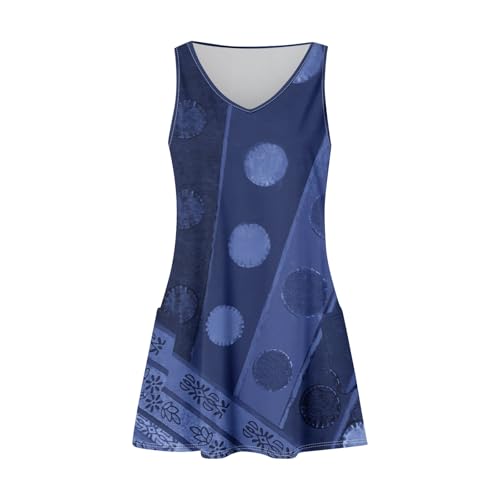 Image of Summer Dresses for Women 2026 Casual V Neck Sleeveless Sundresses Boho Beach Tank Dresses with Pockets