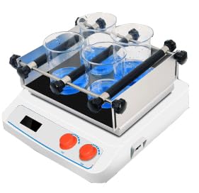 Lab Circumferential Shaker Oscillator Orbital Shaker Flask Liquid Mixing Instrument with Adjustable Tray Amplitude 4mm Motor Type DC Brushless Motor LCD Display