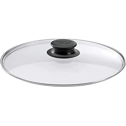 ELO Tapadera sartén, Olla o Cacerola de 20cm en Cristal con Borde de Acero Inoxidable Cover