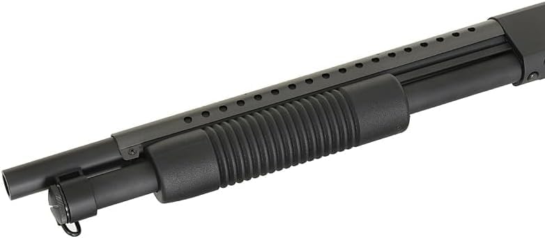 Pack de Escopeta Corta sin Culata Recortada de Muelle de Airsoft de Menos de 1 Julio de Potencia con un Cargador, 1000 Bolas de 6 mm, Cargador rápido Tico Tico Loader y Gafas de protección Pegaso