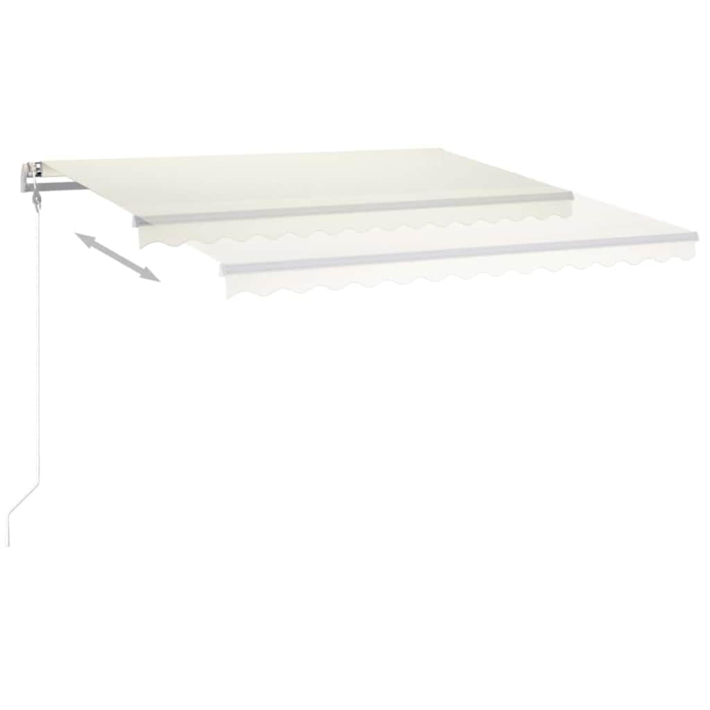 Toldo Automatico con LED Sensor Viento Crema 400x300 cm
