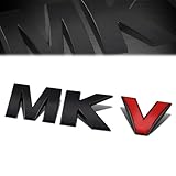 Car Emblems Badges Metal Vehicle Decals Bumper Sticker, Compatible with VW MK V Golf/Jetta.Cool Car Exterior Accessories Replacement for Motorcycle SUV Pickup Truck, Black/Red