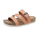 Urlaub Kreuzriemen Gummiband Peeptoe Damenschuhe offene wasserdichte Plattform Sandalen Damen Sommer mit Absatz Damen Flip Flop Leder Damen High Heels Plateau Elegante Schuhe Damen mit Absatz Pantoletten Keilabsatz Flip Flop Damen Leder Pantoletten