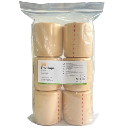 Biolaster Venda PreTape Underwrap de Espuma Suave no Adhesiva (6 rollos)