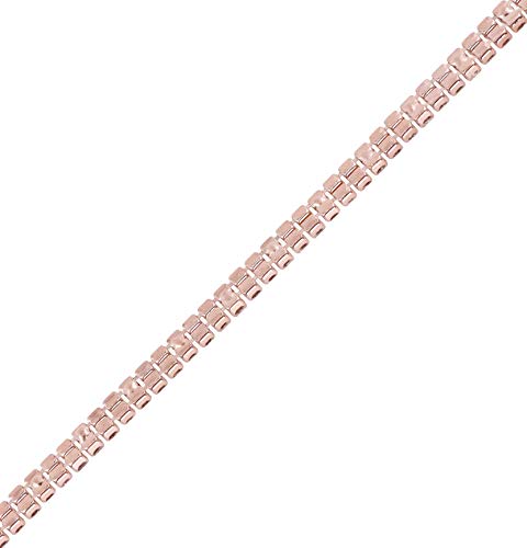 Image of Mandala Crafts 2-Row Rose Gold Colored Rhinestones Cup Chains for Jewelry | 2mm Per Row, 4mm Strand Wide, 10 YDs Roll, Bling Crystal Diamond Wrap, for Sewing, DIY, Wedding Decor