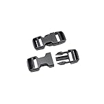 Baikeen Quick Side Release Buckles 25mm Heavy Duty Plastic Clips Belt Buckle Snap Clasp Backpack Buckle Replacement Dual Adjustable No Sewing for srrap(25mm,2sets)