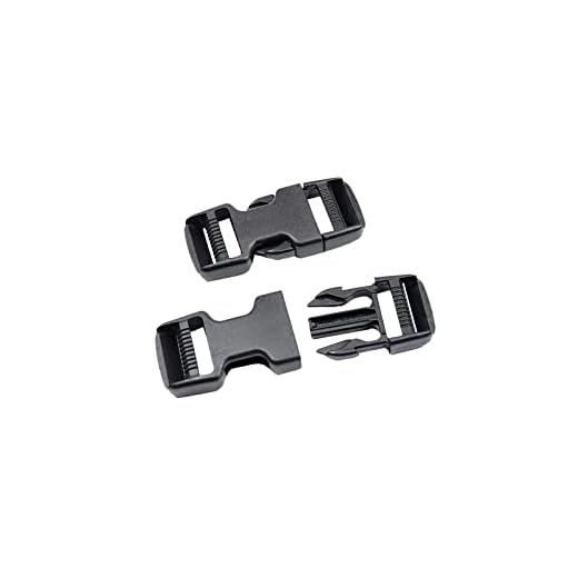 BAIWOAK boucles à dégagement rapide 2,5 cm de large - Duraflex - Qualité militaire - Réglable - Pas de clips de couture - En plastique robuste - Pour sacs à dos - Sangle 2,5 cm 2 Pièces