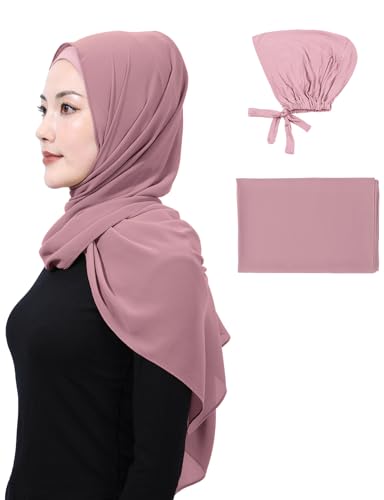 PeacePray Conjunto de hijab e undercap combinado, cachecol de cab...