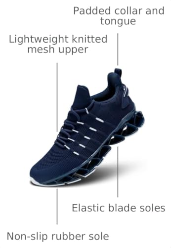 Image of Mens Running Shoes Mesh Breathable Trail Runners Fashion Sport Blade Walking Tennis Sneakers