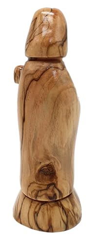 Estatua de Buen Pastor moderna en madera de olivo 5 in miniatura 7