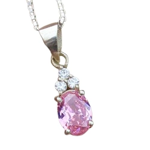 Collier saphir rose naturel et pendentif argent 925 pour l'harmonie des chakras