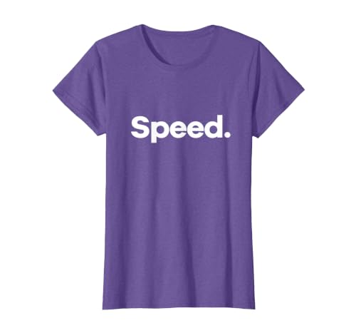 that Says Speed T-Shirt, Women, Purple Heather, Large