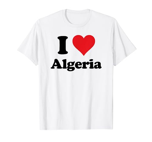 I Heart Algeria Love Country Souvenir Themed Stuff Camiseta