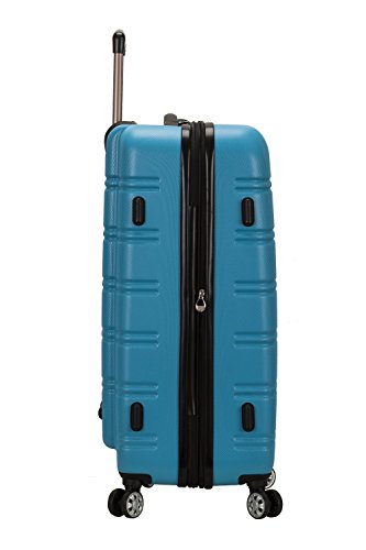 Image of Rockland Melbourne Hardside Expandable Spinner Wheel Luggage, Checked Large 28 inch, Turquoise