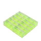 / MonoSora Lot de 5 mini fioles carrées à bulle en acrylique ABS pour nivellement des cadres photo, miroirs et bureaux - Vert - 40 mm