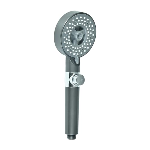 MLD Shower Head with Handheld -Shower Heads- High Pressure Water Flow and Multiple Spray Modes (Black)