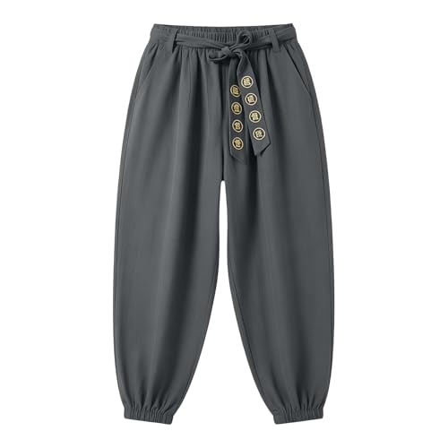 Pantalon traditionnel en lin et coton d'été pour homme Harajuku