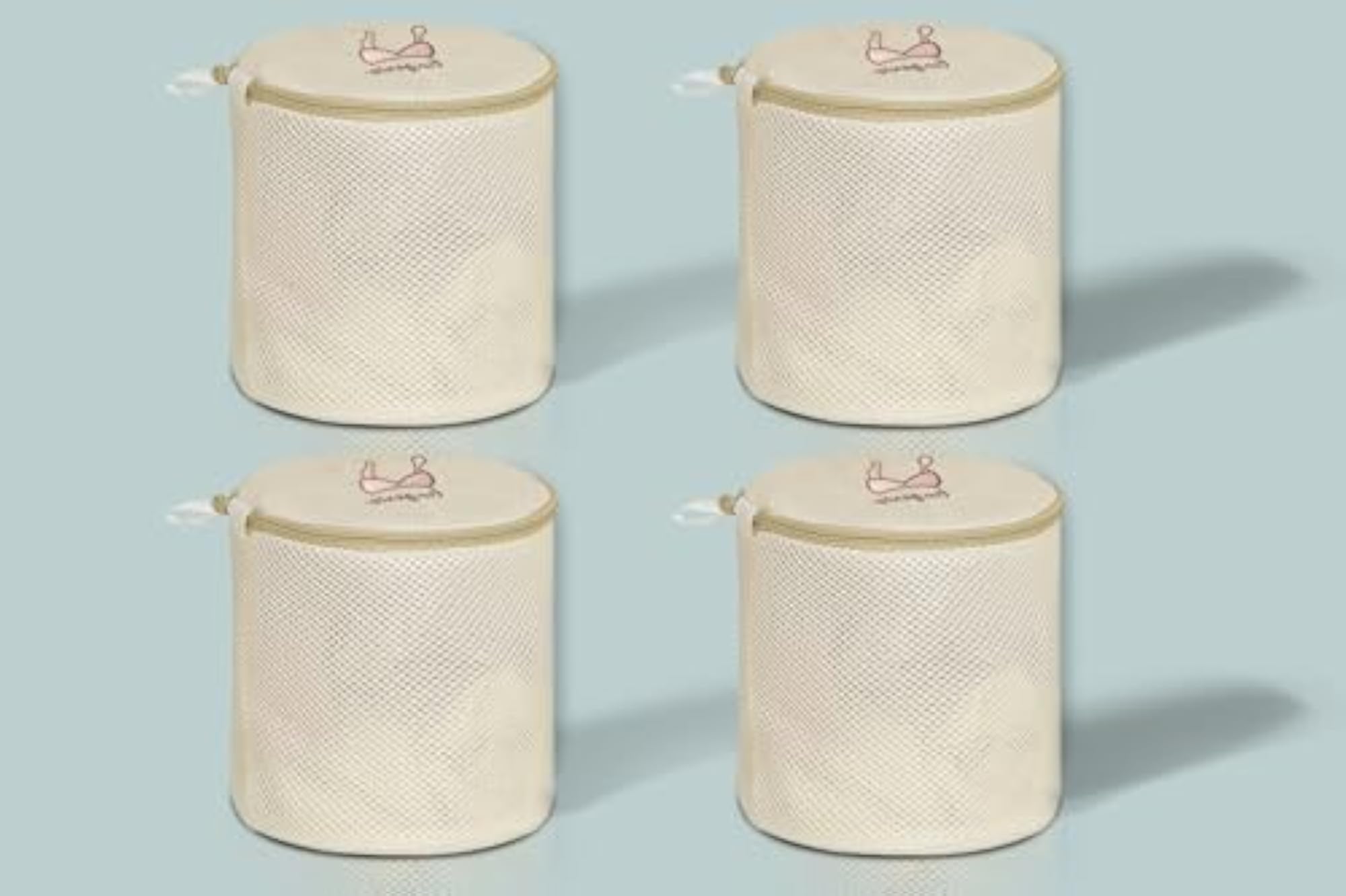 Cylindrical Mesh Bra Wash Bag for Delicate Undergarments
