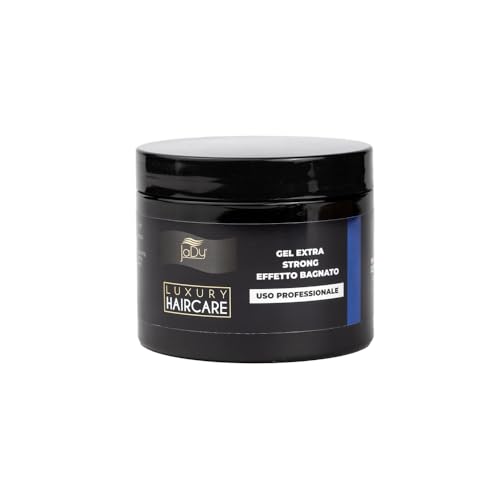 JaDy - Gel Extra Fuerte para Cabello | Fijación Extrema Sin Residuos | Efecto Mojado Brillante | Fácil de Eliminar | Sin Alcohol, Negro, 500 ml (Paquete de 1)