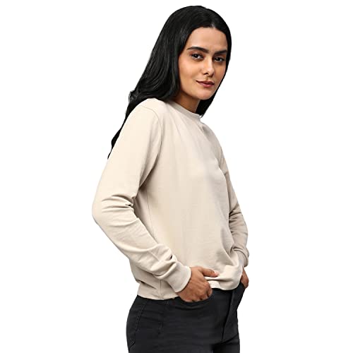 Image of Hubberholme Women's Winter Wear Cotton Blend Quote Print Crew Neck Sweatshirt