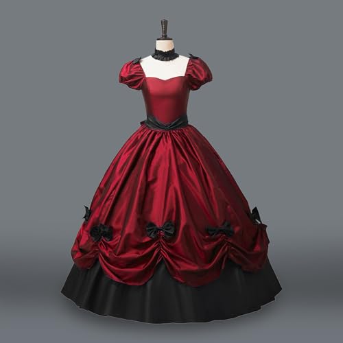 Vestido de encaje patchwork estilo grande acampanado mangas mujer elegante 2