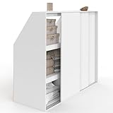 Dimensions globales : L.130 x l.50 x H.110 cm - 3 portes coulissantes