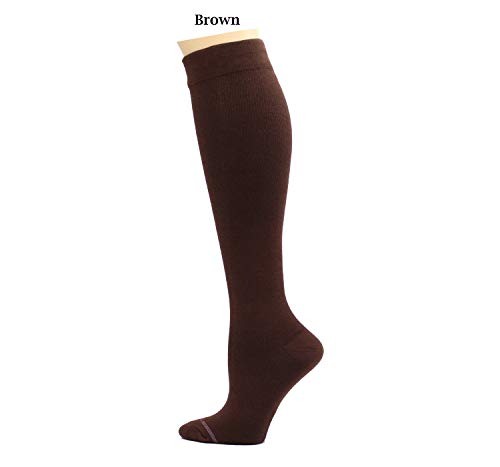 Image of REXX 3 Pairs Women's Knee-high Therapeutic Graduated Anti-Fatigue 8-15mmHg Combed Cotton Compression Socks