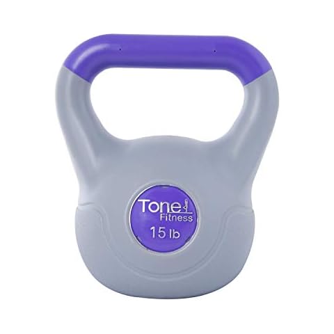 Tone Fitness Vinyl Kettlebell, 15-Pound Cover