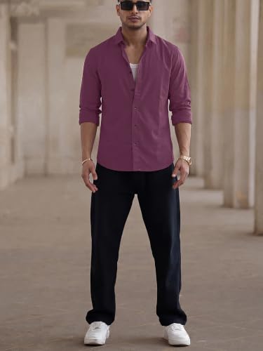 Image of Premium Cotton Shirt for Men | Full Sleeve Regular Fit | Solid Casual Shirt | Office Party