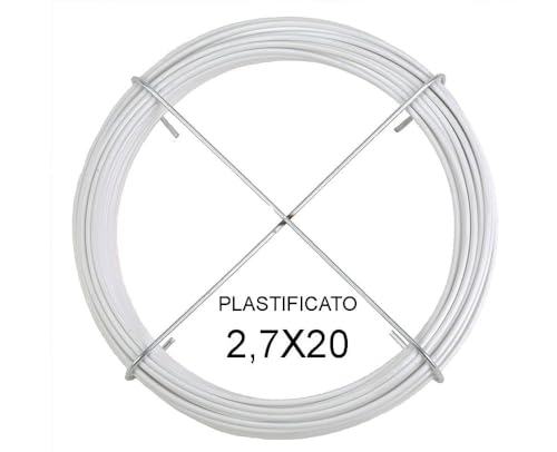 Varie misure Filo di ferro Plastificato Verde o Bianco varie misure Filotecnica (bianco 2,70 x 20mt)