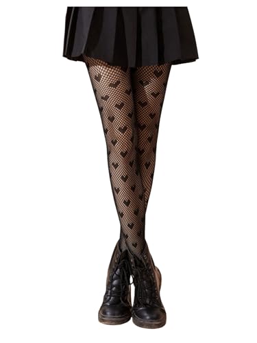 Image of SHENHE Women's Patterned Fishnet Tights High Waist Pantyhose Floral Stockings