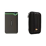 Transcend 2TB USB 3.1 Gen 1 StoreJet 25M3S SJ25M3S Rugged External Hard Drive TS2TSJ25M3S,Grey &...