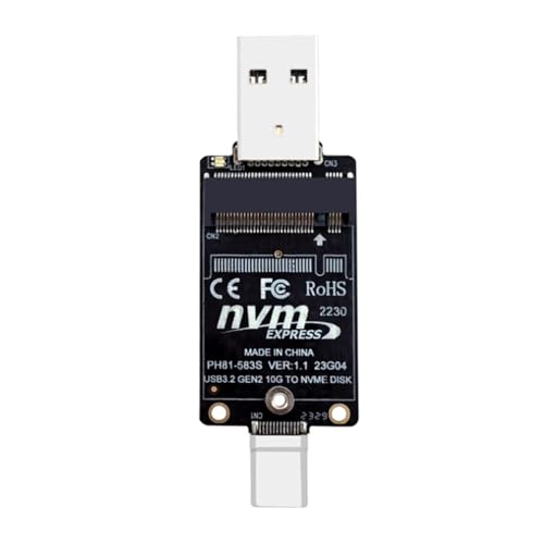 Adaptador 2X M.2 a USB Tipo-C para SSD NVMe 2230 miniatura 3