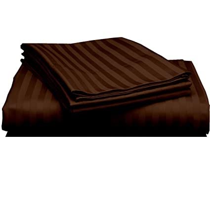 3 Pieces Bedding Set,100% Egyptian Cotton,1000 Thread Count- 1 Flat Bed Sheet and 2 Pillow Covers,Soft and Hotel Quality- Chocolate Stripe, King Size. (B0B5WX71FP) Amazon Price History, Amazon Price Tracker