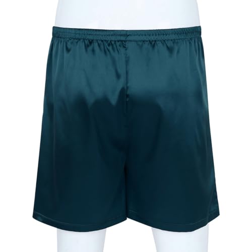 FEESHOW Mens Casual Silky Satin Boxer Shorts Loose Sports Short Pants Sleepwear Nightwear4