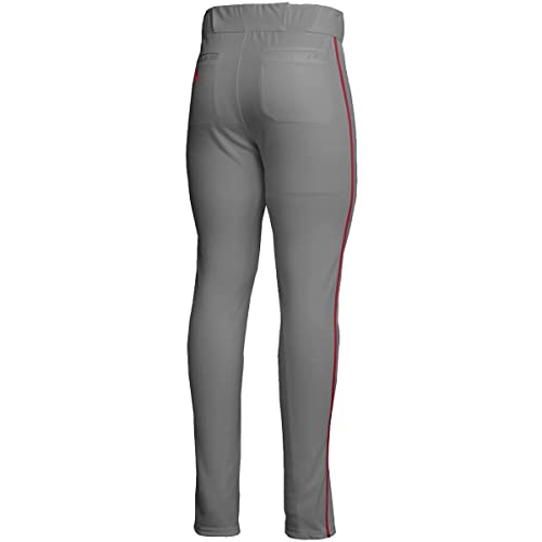 adidas Calça de beisebol masculina Icon Pro com bordado, Team Mid Cinza - Team Navy Blue, P