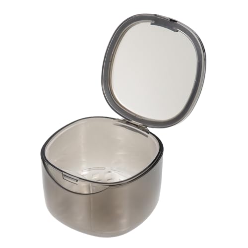 NOLITOY Caja Para Dentaduras Portátil Transparente Recipiente Profesional Para Limpieza Y Cuidado De Retenedores Y Dentaduras Contenedor Compacto Para Almacenamiento Y Suministro