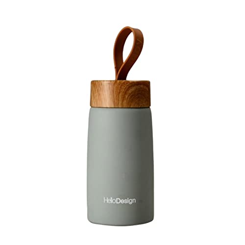 Youding Simply Modern - Botella de agua de grano de madera para agua caliente, reutilizable, acero inoxidable 304, taza de viaje para bebidas frías y calientes o té
