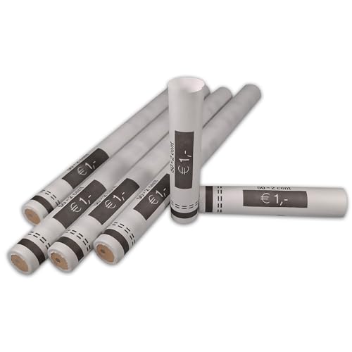 effektivo Euro Münzhülsen im Karton, für 2 Cent Münzen, Pack...