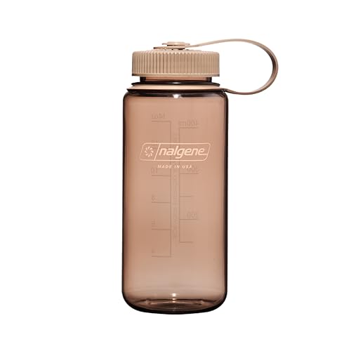Image of Nalgene 16 oz Wide Mouth Water Bottle | Slim Cup Holder Size, BPA-Free, Durable & Leak Proof, Lightweight Travel Bottle, Mocha