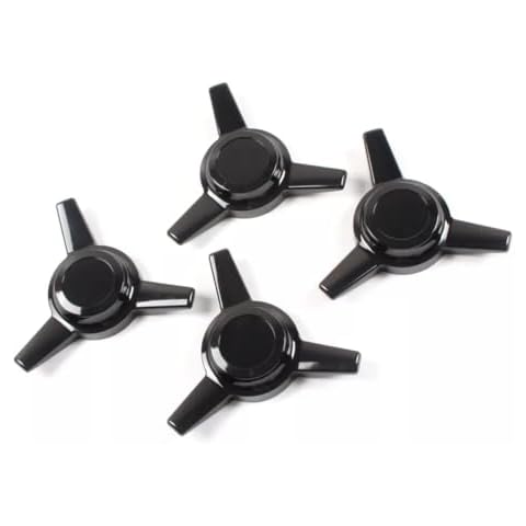 MUTUSAISI 4PCS 3-Bar Spinner Zinc Alloy Wheel Hub Center Caps Knock-Off Style Lowrider Hubcaps Covers Cover