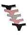 Produktbild Iris & Lilly Damen Nahtloser Tanga, 5er-Pack, Mehrfarbig (schwarz/grau/rose), XL, Label: XL