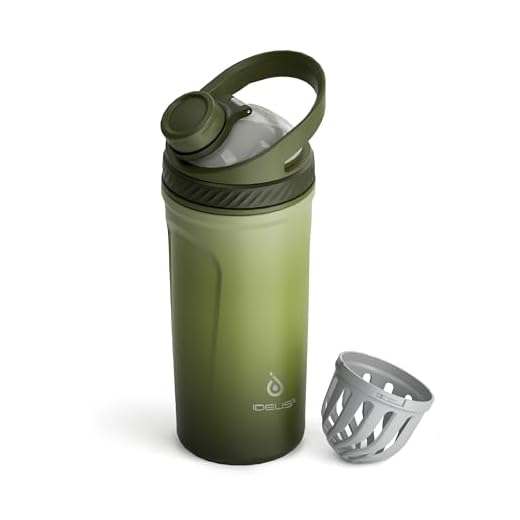 Best Shaker Cup Buying Guide | Blender Bottle Ideus Protein Shaker Bottle 24oz(710ml) Insulated Stainless Steel Shaker Bottle with Silent Tritan Ball Portable Pre Workout Shaker Cups for Protein Shakes, Smoothies, Cocktails